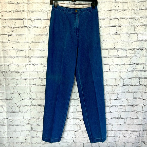 ⭐️ Talbots Vintage 80s high rise single pleated back pockets jeans women 6